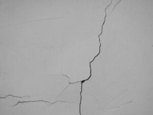 home inspection foundation cracks (stock photo)